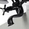 Kingston Brass KS247MB Deck Mount Clawfoot Tub Faucet with Hand Shower, Matte Black KS247MB - alternate 5